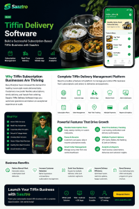 Green Tiffin Delivery SaaS Infographic