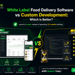 white label food delivery software vs custom development